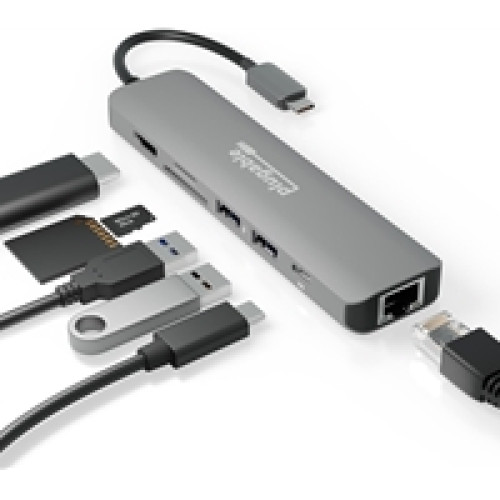 Plugable USBC-7IN1E Portable USB-C Ethernet Docking Station