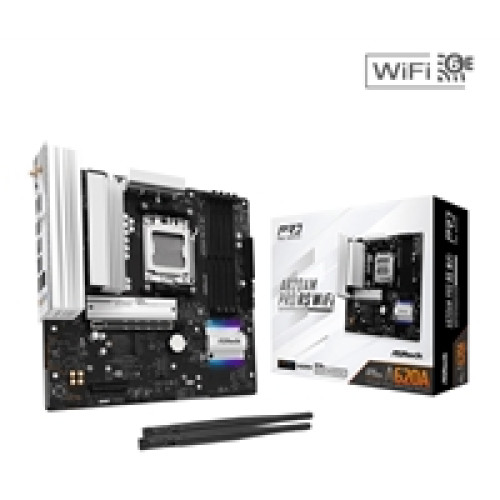 ASRock A620AM Pro RS WiFi AMD Socket AM5 Motherboard, 4x DDR5 Slots, 3x M.2 Socket, 2.5GbE LAN, Wi-Fi 6E, 1x HDMI Port / 1x DisplayPort ASRock A620AM Pro RS WiFi AMD Socket AM5 Motherboard, 4x DDR5 Slots, 3x M.2 Socket, 2.5GbE LAN, Wi-Fi 6E, 1x HDMI Port / 1x DisplayPort