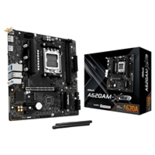 ASRock A620AM-X WIFI AMD AM5 Socket Motherboard, 2x DDR5 Slots, 2x M.2 Socket, 2.5GbE LAN, Wi-Fi 5, 1x HDMI Port / 1x DisplayPort ASRock A620AM-X WIFI AMD AM5 Socket Motherboard, 2x DDR5 Slots, 2x M.2 Socket, 2.5GbE LAN, Wi-Fi 5, 1x HDMI Port / 1x DisplayPort