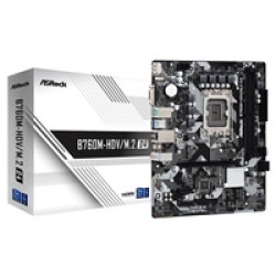 ASRock B760M-HDV/M.2 D4 Intel 1700 Socket Motherboard, Micro-ATX, 2x DDR4 Slots, 2x M.2 Sockets, GbE LAN, 1x D-Sub / 1x DisplayPort / 1x HDMI Port ASRock B760M-HDV/M.2 D4 Intel 1700 Socket Motherboard, Micro-ATX, 2x DDR4 Slots, 2x M.2 Sockets, GbE LAN, 1x D-Sub / 1x DisplayPort / 1x HDMI Port