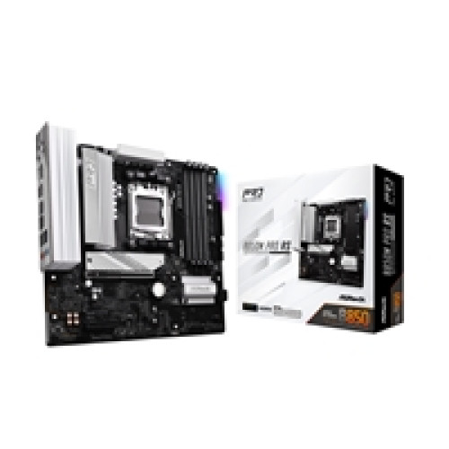 ASRock B850M Pro RS AMD AM5 Socket Motherboard, Micro-ATX, 4x DDR5 Slots, 3x M.2 Sockets, Fitted I/O Shield, 2.5GbE LAN, 1x DisplayPort / 1x HDMI Port ASRock B850M Pro RS AMD AM5 Socket Motherboard, Micro-ATX, 4x DDR5 Slots, 3x M.2 Sockets, Fitted I/O Shield, 2.5GbE LAN, 1x DisplayPort / 1x HDMI Port