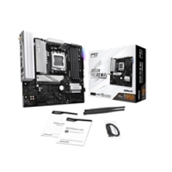 ASRock B850M Pro RS WiFi AMD AM5 Socket Motherboard, Micro-ATX, 4x DDR5 Slots, 3x M.2 Sockets, Fitted I/O Shield, 2.5GbE LAN, Wi-Fi 6E, 1x DisplayPort / 1x HDMI Port ASRock B850M Pro RS WiFi AMD AM5 Socket Motherboard, Micro-ATX, 4x DDR5 Slots, 3x M.2 Sockets, Fitted I/O Shield, 2.5GbE LAN, Wi-Fi 6E, 1x DisplayPort / 1x HDMI Port