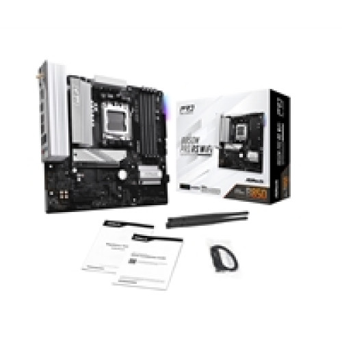 ASRock B850M Pro RS WiFi AMD AM5 Socket Motherboard, Micro-ATX, 4x DDR5 Slots, 3x M.2 Sockets, Fitted I/O Shield, 2.5GbE LAN, Wi-Fi 6E, 1x DisplayPort / 1x HDMI Port ASRock B850M Pro RS WiFi AMD AM5 Socket Motherboard, Micro-ATX, 4x DDR5 Slots, 3x M.2 Sockets, Fitted I/O Shield, 2.5GbE LAN, Wi-Fi 6E, 1x DisplayPort / 1x HDMI Port