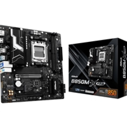 ASRock B850M-X AMD AM5 Socket Motherboard, Micro-ATX, 2x DDR5 Slots, 2x M.2 Sockets, 2.5GbE LAN, 1x DisplayPort / 1x HDMI Port ASRock B850M-X AMD AM5 Socket Motherboard, Micro-ATX, 2x DDR5 Slots, 2x M.2 Sockets, 2.5GbE LAN, 1x DisplayPort / 1x HDMI Port