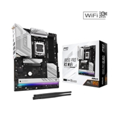ASRock B850 Pro RS AMD AM5 Socket Motherboard, ATX, 4x DDR5 Slots, 4x M.2 Sockets, Fitted I/O Shield, 2.5GbE LAN, Wi-Fi 6E, 1x HDMI Port / 1x USB-C ASRock B850 Pro RS AMD AM5 Socket Motherboard, ATX, 4x DDR5 Slots, 4x M.2 Sockets, Fitted I/O Shield, 2.5GbE LAN, Wi-Fi 6E, 1x HDMI Port / 1x USB-C