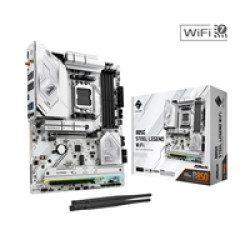 ASRock B850 Steel Legend WiFi AMD AM5 Socket Motherboard, ATX, 4x DDR5 Slots, 4x M.2 Sockets, Fitted I/O Shield, 2.5GbE LAN, Wi-Fi 7, 1x HDMI Port ASRock B850 Steel Legend WiFi AMD AM5 Socket Motherboard, ATX, 4x DDR5 Slots, 4x M.2 Sockets, Fitted I/O Shield, 2.5GbE LAN, Wi-Fi 7, 1x HDMI Port