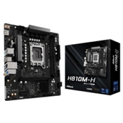 ASRock H810M-H Intel 1851 Socket Motherboard, Micro-ATX, 2x DDR5 Slots, 1x M.2 Sockets, GbE LAN, 1x HDMI Port ASRock H810M-H Intel 1851 Socket Motherboard, Micro-ATX, 2x DDR5 Slots, 1x M.2 Sockets, GbE LAN, 1x HDMI Port