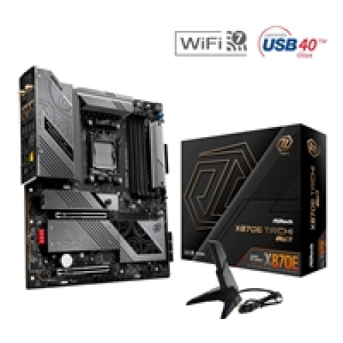 ASRock X870E TAICHI LITE AMD AM5 Socket Motherboard, E-ATX, 4x DDR5 Slots, 4x M.2 Sockets, Fitted I/O Shield, 5GbE LAN, Wi-Fi 7, 1x HDMI Port / 2x USB-C (USB4) ASRock X870E TAICHI LITE AMD AM5 Socket Motherboard, E-ATX, 4x DDR5 Slots, 4x M.2 Sockets, Fitted I/O Shield, 5GbE LAN, Wi-Fi 7, 1x HDMI Port / 2x USB-C (USB4)