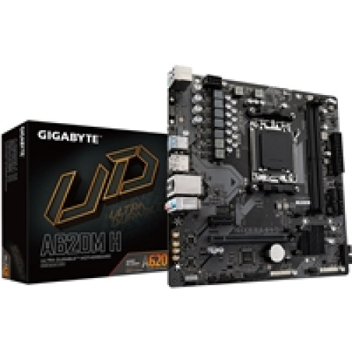 Gigabyte A620M H Ultra Durable AMD AM5 Socket Motherboard, Micro-ATX, 2x DDR5 Slots, 1x M.2 Socket, GbE LAN, 1x DisplayPort / 1x HDMI Port Gigabyte A620M H Ultra Durable AMD AM5 Socket Motherboard, Micro-ATX, 2x DDR5 Slots, 1x M.2 Socket, GbE LAN, 1x DisplayPort / 1x HDMI Port