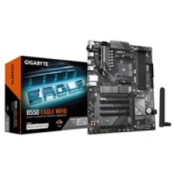 Gigabyte B550 EAGLE WIFI6 AMD AM4 Socket Motherboard, ATX, 4x DDR4 Slots, 2x M.2 Sockets, GbE LAN, Wi-Fi 6, 1x HDMI Port Gigabyte B550 EAGLE WIFI6 AMD AM4 Socket Motherboard, ATX, 4x DDR4 Slots, 2x M.2 Sockets, GbE LAN, Wi-Fi 6, 1x HDMI Port