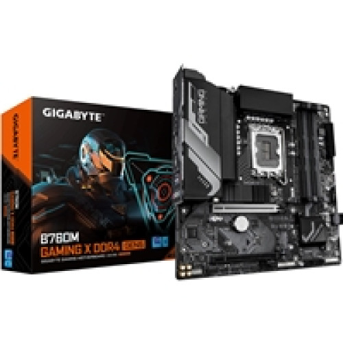 Gigabyte B760M GAMING X DDR4 GEN5 Intel 1700 Socket Motherboard, Micro-ATX, 4x DDR4 Slots, 2x M.2 Sockets, Fitted I/O Shield, 2.5GbE LAN, 1x DisplayPort / 1x HDMI Port