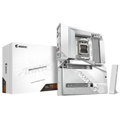 Gigabyte B850 AORUS STEALTH ICE AMD AM5 Socket Motherboard, ATX, 4x DDR5 Slots, 3x M.2 Socket, Fitted I/O Shield, 5GbE LAN, Wi-Fi 7, 1x HDMI Port
