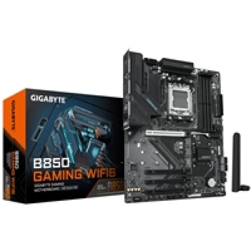 Gigabyte B850 GAMING WIFI6 AMD AM5 Socket Motherboard, ATX, 4x DDR5 Slots, 3x M.2 Sockets, Fitted I/O Shield, GbE LAN, Wi-Fi 6, 1x DisplayPort / 1x HDMI Port Gigabyte B850 GAMING WIFI6 AMD AM5 Socket Motherboard, ATX, 4x DDR5 Slots, 3x M.2 Sockets, Fitted I/O Shield, GbE LAN, Wi-Fi 6, 1x DisplayPort / 1x HDMI Port
