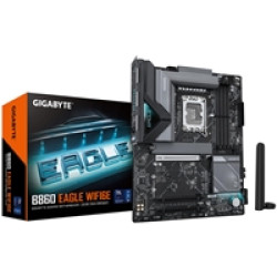 Gigabyte B860 EAGLE WIFI6E Intel 1851 Socket Motherboard, ATX, 4x DDR5 Slots, 3x M.2 Sockets, Fitted I/O Shield, 2.5GbE LAN, Wi-Fi 6E, 1x DisplayPort / 1x HDMI Port Gigabyte B860 EAGLE WIFI6E Intel 1851 Socket Motherboard, ATX, 4x DDR5 Slots, 3x M.2 Sockets, Fitted I/O Shield, 2.5GbE LAN, Wi-Fi 6E, 1x DisplayPort / 1x HDMI Port