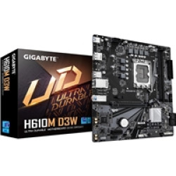 Gigabyte H610M D3W (Rev. 1.1) Intel 1700 Socket Motherboard, Micro-ATX, 2x DDR5 Slots, 1x M.2 Socket, GbE LAN, 1x DisplayPort / 1x HDMI Port Gigabyte H610M D3W (Rev. 1.1) Intel 1700 Socket Motherboard, Micro-ATX, 2x DDR5 Slots, 1x M.2 Socket, GbE LAN, 1x DisplayPort / 1x HDMI Port