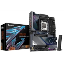 Gigabyte X870E AORUS MASTER X3D AMD AM5 Socket Motherboard, ATX, 4x DDR5 Slots, 5x M.2 Sockets, Fitted I/O Shield, 10GbE LAN, Wi-Fi 7, 1x HDMI Port / 2x USB-C (USB4) Gigabyte X870E AORUS MASTER X3D AMD AM5 Socket Motherboard, ATX, 4x DDR5 Slots, 5x M.2 Sockets, Fitted I/O Shield, 10GbE LAN, Wi-Fi 7, 1x HDMI Port / 2x USB-C (USB4)