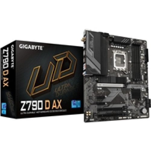 Gigabyte Z790 D AX Ultra Durable Intel 1700 Socket Motherboard, ATX, 4x DDR5 Slots, 3x M.2 Sockets, 2.5GbE LAN, Wi-Fi 6E, 1x DisplayPort / 1x HDMI Port Gigabyte Z790 D AX Ultra Durable Intel 1700 Socket Motherboard, ATX, 4x DDR5 Slots, 3x M.2 Sockets, 2.5GbE LAN, Wi-Fi 6E, 1x DisplayPort / 1x HDMI Port