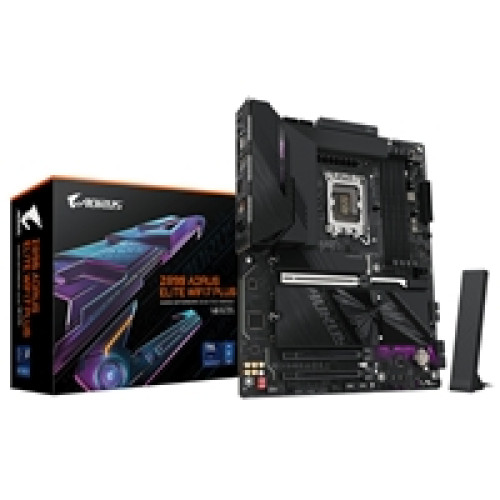 Gigabyte Z890 AORUS ELITE WIFI7 PLUS Intel 1851 Socket Motherboard, ATX, 4x DDR5 Slots, 4x M.2 Sockets, Fitted I/O Shield, 5GbE LAN, Wi-Fi 7, 1x DisplayPort / 1x USB-C (USB4) Gigabyte Z890 AORUS ELITE WIFI7 PLUS Intel 1851 Socket Motherboard, ATX, 4x DDR5 Slots, 4x M.2 Sockets, Fitted I/O Shield, 5GbE LAN, Wi-Fi 7, 1x DisplayPort / 1x USB-C (USB4)