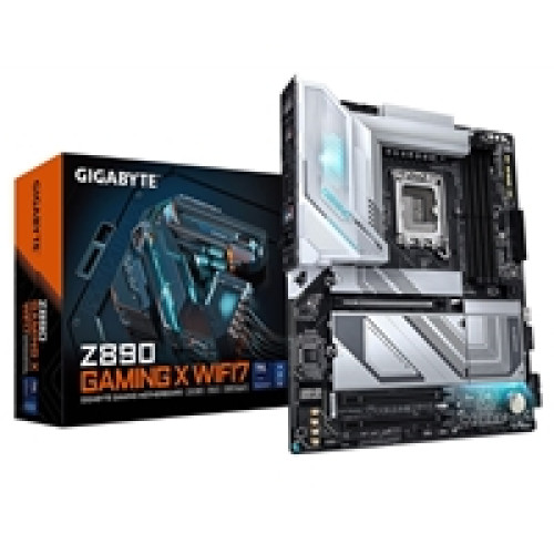Gigabyte Z890 GAMING X WIFI7 Intel 1851 Socket Motherboard, ATX, 4x DDR5 Slots, 4x M.2 Sockets, 2x USB-C Port, Fitted I/O Shield, 2.5GbE LAN, Wi-Fi 7, 1x DisplayPort / 1x HDMI / 1x USB-C (USB4) Gigabyte Z890 GAMING X WIFI7 Intel 1851 Socket Motherboard, ATX, 4x DDR5 Slots, 4x M.2 Sockets, 2x USB-C Port, Fitted I/O Shield, 2.5GbE LAN, Wi-Fi 7, 1x DisplayPort / 1x HDMI / 1x USB-C (USB4)