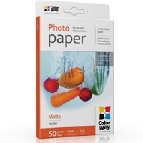 ColorWay Matte 6x4 190gms Photo Paper 50 Sheets ColorWay Matte 6x4 190gms Photo Paper 50 Sheets