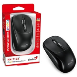 Genius NX-7123 Copilot AI Wireless Mouse, 2.4 GHz with USB Receiver, 1200 DPI, 4 Button with Scroll Wheel, Ambidextrous Design, Black Genius NX-7123 Copilot AI Wireless Mouse, 2.4 GHz with USB Receiver, 1200 DPI, 4 Button with Scroll Wheel, Ambidextrous Design, Black