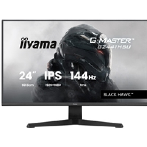 iiyama G-Master Black Hawk gaming monitor G2441HSU-B1 24" Black, IPS, Ultra Slim Bezel, Full HD, 144Hz, 1ms, FreeSync, HDMI, Display Port, USB Hub iiyama G-Master Black Hawk gaming monitor G2441HSU-B1 24" Black, IPS, Ultra Slim Bezel, Full HD, 144Hz, 1ms, FreeSync, HDMI, Display Port, USB Hub