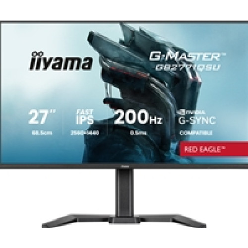 iiyama G-Master Red Eagle gaming monitor GB2771QSU-B1 27" Black, Height Adjustable, QHD Resolution, Ultra Slim Bezel, IPS, 200Hz, 0.5ms, Nvidia G-Sync, HDMI, Display Port, USB Hub iiyama G-Master Red Eagle gaming monitor GB2771QSU-B1 27" Black, Height Adjustable, QHD Resolution, Ultra Slim Bezel, IPS, 200Hz, 0.5ms, Nvidia G-Sync, HDMI, Display Port, USB Hub