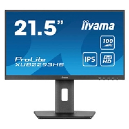 iiyama PROLITE XUB2293HS-B6 22 inch IPS Monitor, Full HD, 1ms, HDMI, DisplayPort, Freesync, 100Hz, Speakers, Black, Internal PSU, Height Adjust, Pivot, ACR, VESA iiyama PROLITE XUB2293HS-B6 22 inch IPS Monitor, Full HD, 1ms, HDMI, DisplayPort, Freesync, 100Hz, Speakers, Black, Internal PSU, Height Adjust, Pivot, ACR, VESA