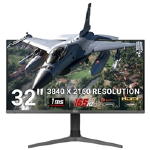 piXL CM32G7 32 Inch 144Hz 4K Widescreen IPS Gaming Monitor with AMD FreeSync & Nvidia G-Sync, 3840 x 2160 Resolution, 1ms Response Time, 144Hz Refresh Rate, HDMI, DisplayPort, USB-C, USB-A, RGB Lighting, VESA Mount & Height Adjust