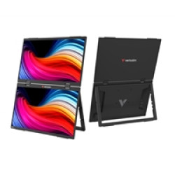 Verbatim Portable 15.6 Dual Monitor Essentials, 1920 x 1080 Resolution, 60Hz, Vesa 75 x 75mm, Built in Speakers 2 x 1W Verbatim Portable 15.6 Dual Monitor Essentials, 1920 x 1080 Resolution, 60Hz, Vesa 75 x 75mm, Built in Speakers 2 x 1W