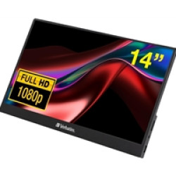 Verbatim Portable 14" FHD Touchscreen IPS Monitor Aluminium, USB-C, 1920 x 1080 Resolution, 60Hz Verbatim Portable 14" FHD Touchscreen IPS Monitor Aluminium, USB-C, 1920 x 1080 Resolution, 60Hz