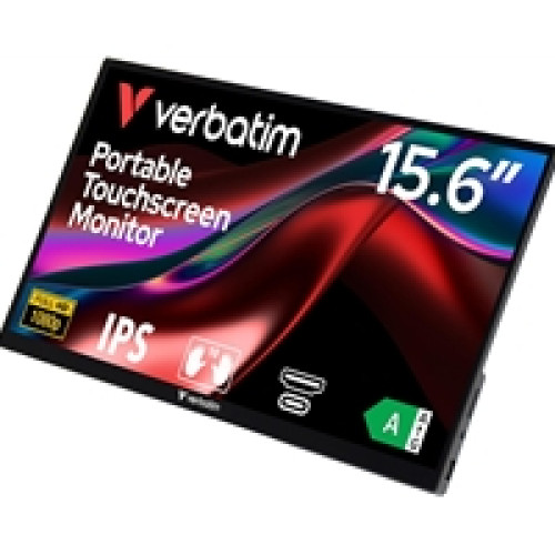 Verbatim Portable 15.6" FHD Touch Monitor ALU, 1920 x 1080 Resolution, 60Hz Verbatim Portable 15.6" FHD Touch Monitor ALU, 1920 x 1080 Resolution, 60Hz
