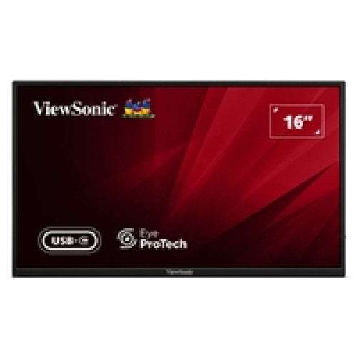 Viewsonic VA1650 16 inch USB-C Lightweight Portable IPS Monitor, Full HD, 60Hz, HDMI (v1.4), VESA, Built in Foldable Stand Viewsonic VA1650 16 inch USB-C Lightweight Portable IPS Monitor, Full HD, 60Hz, HDMI (v1.4), VESA, Built in Foldable Stand