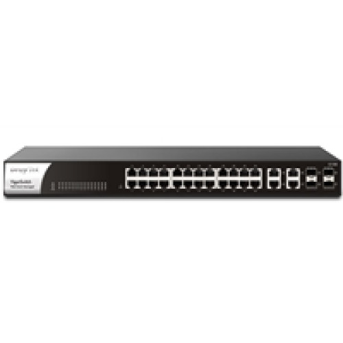 DrayTek VSG1282-K VigorSwitch G1282 24 Port Gigabit Smart Managed Switch with 4x 10GbE SFP Ports DrayTek VSG1282-K VigorSwitch G1282 24 Port Gigabit Smart Managed Switch with 4x 10GbE SFP Ports