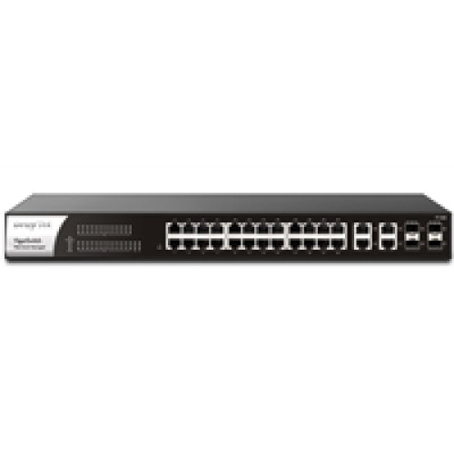 DrayTek VSP1282-K VigorSwitch P1282 24 Port Gigabit POE Smart Managed Switch with 4x 10GbE SFP Ports DrayTek VSP1282-K VigorSwitch P1282 24 Port Gigabit POE Smart Managed Switch with 4x 10GbE SFP Ports