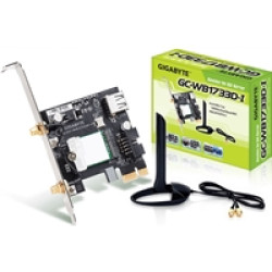 Gigabyte GC-WB1733D-I Intel Wireless AC1750 Dual Band PCI-Express WiFi Card with Bluetooth 5.0 c/w Antenna Gigabyte GC-WB1733D-I Intel Wireless AC1750 Dual Band PCI-Express WiFi Card with Bluetooth 5.0 c/w Antenna