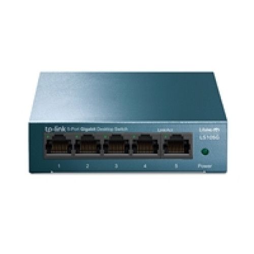 TP-Link LiteWave LS105G 5-Port 10/100/1000Mbps Metal Gigabit Desktop Network Switch TP-Link LiteWave LS105G 5-Port 10/100/1000Mbps Metal Gigabit Desktop Network Switch