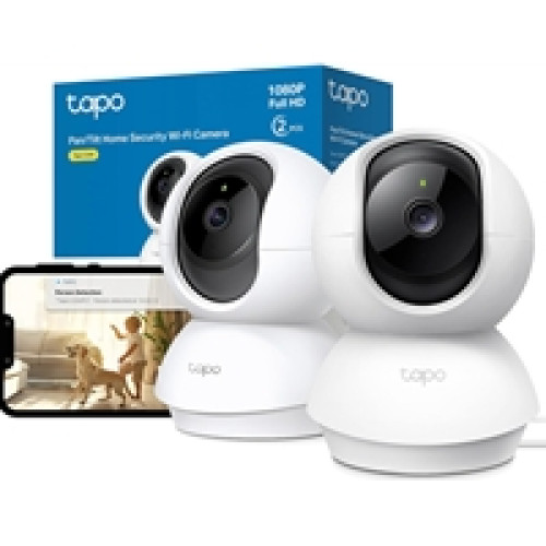 TP-Link Tapo C200P2 Pan/Tilt Home Security WiFi Camera, 2-Pack TP-Link Tapo C200P2 Pan/Tilt Home Security WiFi Camera, 2-Pack