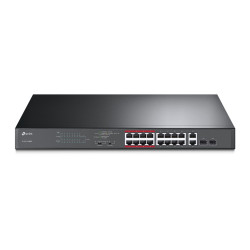 TP-Link TL-SL1218MP 16-Port Metal 10/100Mbps + 2-Port Gigabit Unmanaged PoE Switch (192W) TP-Link TL-SL1218MP 16-Port Metal 10/100Mbps + 2-Port Gigabit Unmanaged PoE Switch (192W)
