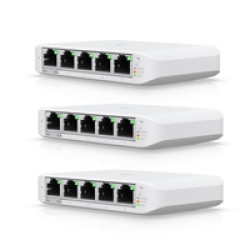Ubiquiti USW-FLEX-MINI-3 UniFi USW Flex Mini 5 Port Smart Managed POE/USB C Powered Gigabit Network Switch (Triple Pack, No PSU) Ubiquiti USW-FLEX-MINI-3 UniFi USW Flex Mini 5 Port Smart Managed POE/USB C Powered Gigabit Network Switch (Triple Pack, No PSU)