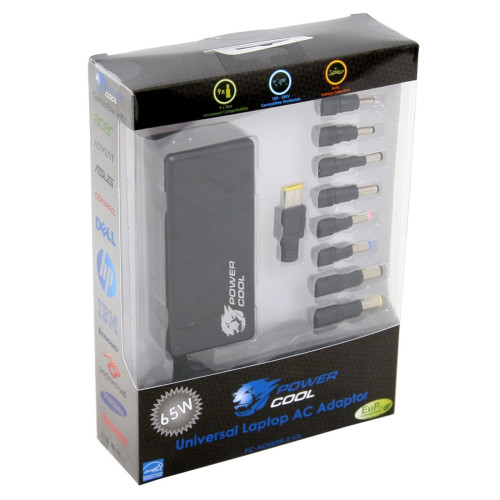 Powercool Universal 65W Auto Sense Power Adapter (8 tips) Powercool Universal 65W Auto Sense Power Adapter (8 tips)