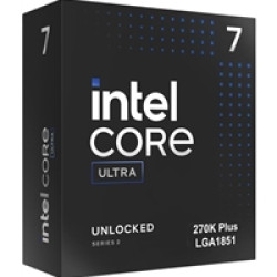 Intel Core Ultra 7 processor 270K Plus, 24 Cores, 24 Threads, 3.2GHz up to 5.5GHz, LGA 1851 Socket 36MB Cache, 125W, Maximum Turbo Power 250W, Intel Graphics, No Cooler Intel Core Ultra 7 processor 270K Plus, 24 Cores, 24 Threads, 3.2GHz up to 5.5GHz, LGA 1851 Socket 36MB Cache, 125W, Maximum Turbo Power 250W, Intel Graphics, No Cooler