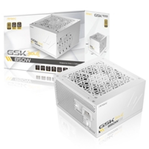 Antec GSK ATX3.1 850W Power Supply, White,80 PLUS Gold, Full Modular, PCIe 5.1, JP Capacitors, Silent FDB Fan, CircuitShield Protection Antec GSK ATX3.1 850W Power Supply, White,80 PLUS Gold, Full Modular, PCIe 5.1, JP Capacitors, Silent FDB Fan, CircuitShield Protection