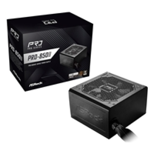 ASRock PRO-850B 850W ATX Power Supply Unit, 80 Plus Bronze Certified, 120mm Silent Cooling Fan, High Efficiency PSU ASRock PRO-850B 850W ATX Power Supply Unit, 80 Plus Bronze Certified, 120mm Silent Cooling Fan, High Efficiency PSU