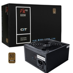 CiT 600W ATX Power Supply, 80+ Efficiency, 120mm Silent Fan, Active PFC, PCIe, SATA & Molex Connectors, Black PSU for Gaming & Desktop PC CiT 600W ATX Power Supply, 80+ Efficiency, 120mm Silent Fan, Active PFC, PCIe, SATA & Molex Connectors, Black PSU for Gaming & Desktop PC
