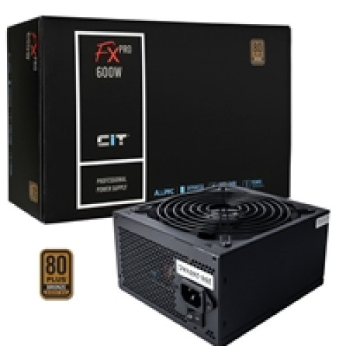 CiT 600W ATX Power Supply, 80+ Efficiency, 120mm Silent Fan, Active PFC, PCIe, SATA & Molex Connectors, Black PSU for Gaming & Desktop PC CiT 600W ATX Power Supply, 80+ Efficiency, 120mm Silent Fan, Active PFC, PCIe, SATA & Molex Connectors, Black PSU for Gaming & Desktop PC