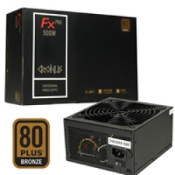 CRONUS 500ATV FX PRO 500W PSU, 140mm Silent Cooling Fan, 80 PLUS Bronze, Non Modular, Flat Black Cables, Supreme Performance CRONUS 500ATV FX PRO 500W PSU, 140mm Silent Cooling Fan, 80 PLUS Bronze, Non Modular, Flat Black Cables, Supreme Performance