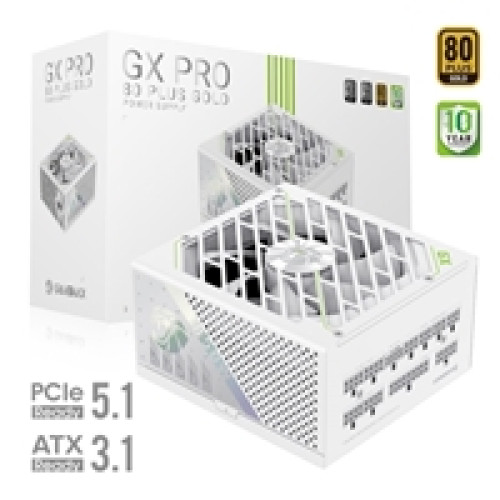 GAMEMAX GX-850 Pro Modular 80 Plus Gold ATX3.0 PCIe 5.0 PSU With 135mm FDB Fan, White GAMEMAX GX-850 Pro Modular 80 Plus Gold ATX3.0 PCIe 5.0 PSU With 135mm FDB Fan, White