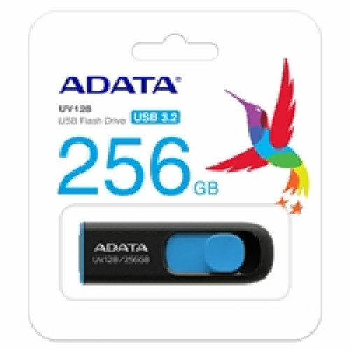 Adata DashDrive UV128 256GB USB 3.0 Flash Drive, Black and Blue Adata DashDrive UV128 256GB USB 3.0 Flash Drive, Black and Blue