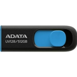 Adata UV128 512GB USB 3.2 Gen 1 Flash Drive, Black and Blue Adata UV128 512GB USB 3.2 Gen 1 Flash Drive, Black and Blue